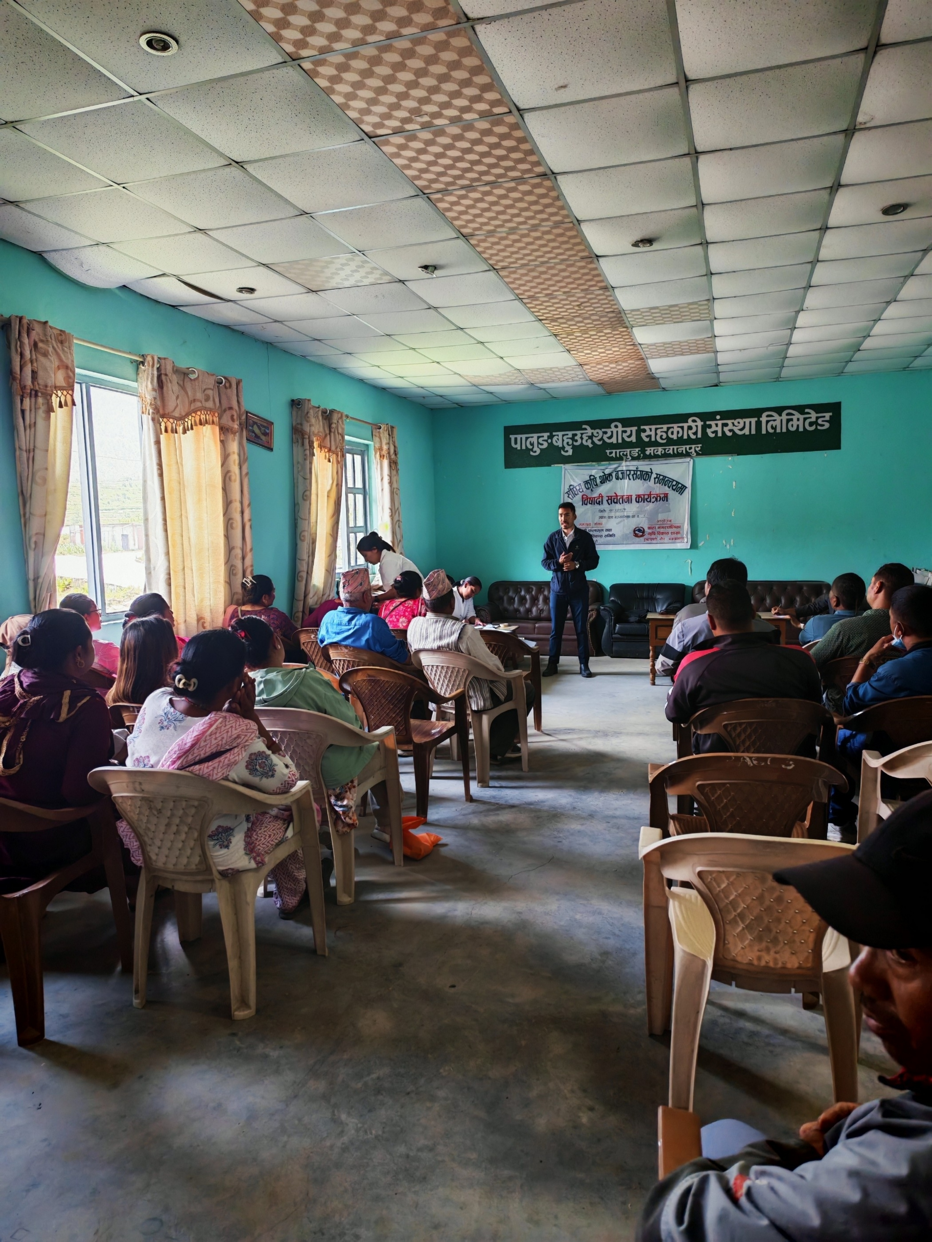 Pesticide safety session hall in Palung, Makwanpur